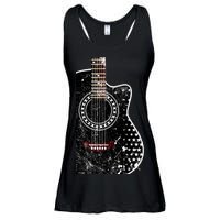 Black Acoustic Guitar Grunge Ladies Essential Flowy Tank