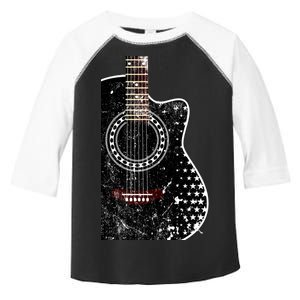 Black Acoustic Guitar Grunge Toddler Fine Jersey T-Shirt