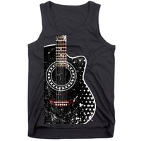 Black Acoustic Guitar Grunge Tank Top