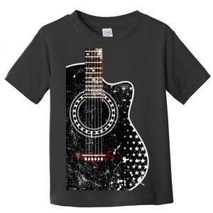 Black Acoustic Guitar Grunge Toddler T-Shirt