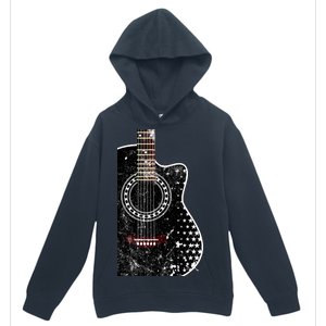 Black Acoustic Guitar Grunge Urban Pullover Hoodie