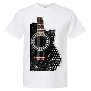 Black Acoustic Guitar Grunge Garment-Dyed Heavyweight T-Shirt