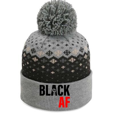 Black AF Fist Logo The Baniff Cuffed Pom Beanie