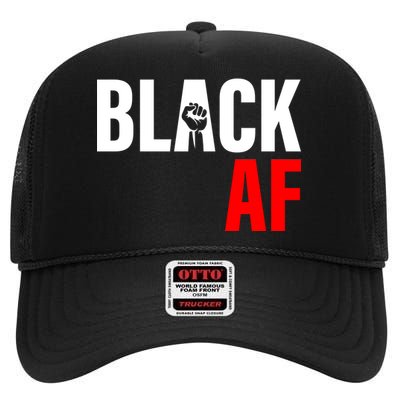 Black AF Fist Logo High Crown Mesh Back Trucker Hat