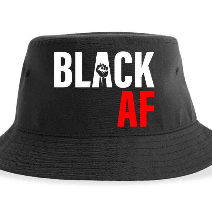 Black AF Fist Logo Sustainable Bucket Hat