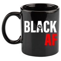 Black AF Fist Logo 11oz C Handle Ceramic Mug