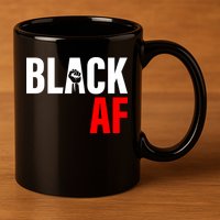 Black AF Fist Logo 11oz C Handle Ceramic Mug