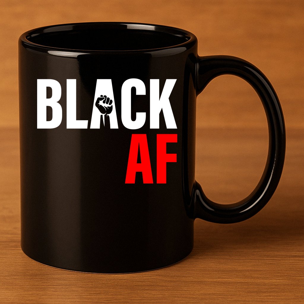 Black AF Fist Logo 11oz C Handle Ceramic Mug