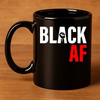 Black AF Fist Logo 11oz C Handle Ceramic Mug