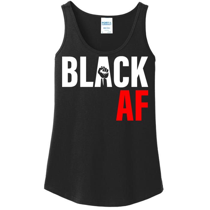 Black AF Fist Logo Ladies Essential Tank