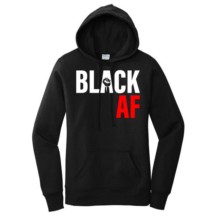 Black AF Fist Logo Women's Pullover Hoodie