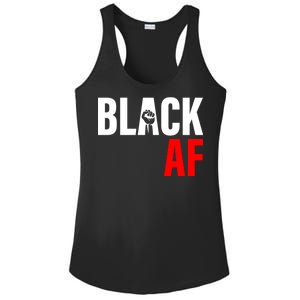 Black AF Fist Logo Ladies PosiCharge Competitor Racerback Tank