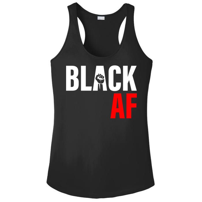 Black AF Fist Logo Ladies PosiCharge Competitor Racerback Tank