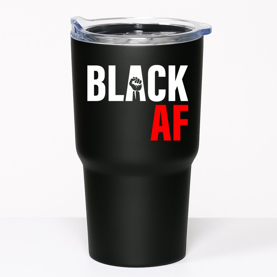 Black AF Fist Logo Tumbler