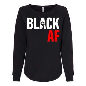 Black AF Fist Logo Womens California Wash Sweatshirt