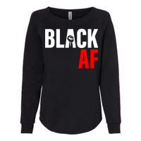 Black AF Fist Logo Womens California Wash Sweatshirt