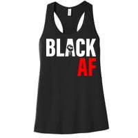 Black AF Fist Logo Women's Racerback Tank