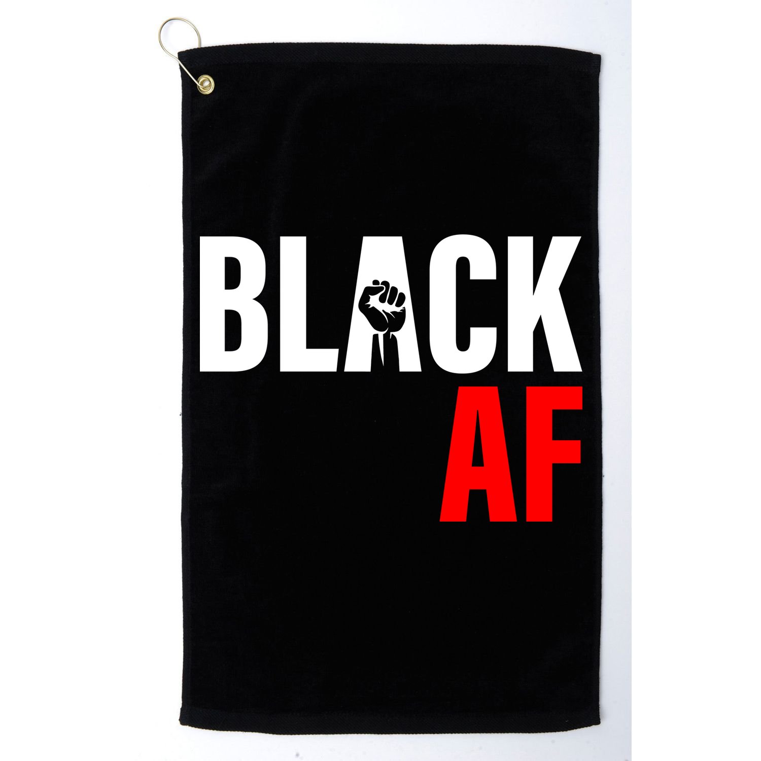 Black AF Fist Logo Golf Towel