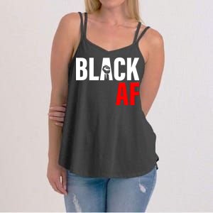 Black AF Fist Logo Women's Strappy Tank