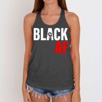 Black AF Fist Logo Women's Knotted Racerback Tank