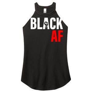 Black AF Fist Logo Women's Perfect Tri Rocker Tank