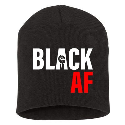 Black AF Fist Logo Short Acrylic Beanie