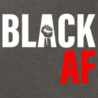 Black AF Fist Logo Cotton Canvas Backpack