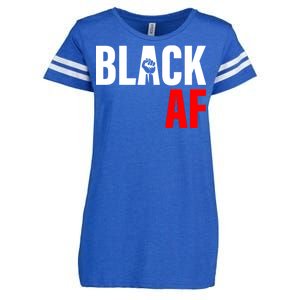 Black AF Fist Logo Enza Ladies Jersey Football T-Shirt