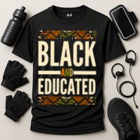 Black And Educated History African Pride  Cooling Performance Crew T-Shirt