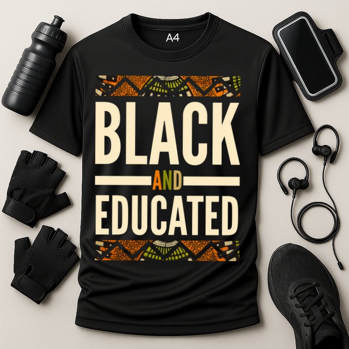 Black And Educated History African Pride  Cooling Performance Crew T-Shirt