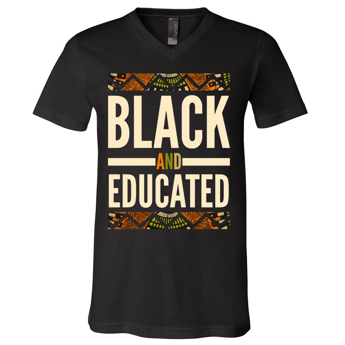 Black And Educated History African Pride  V-Neck T-Shirt