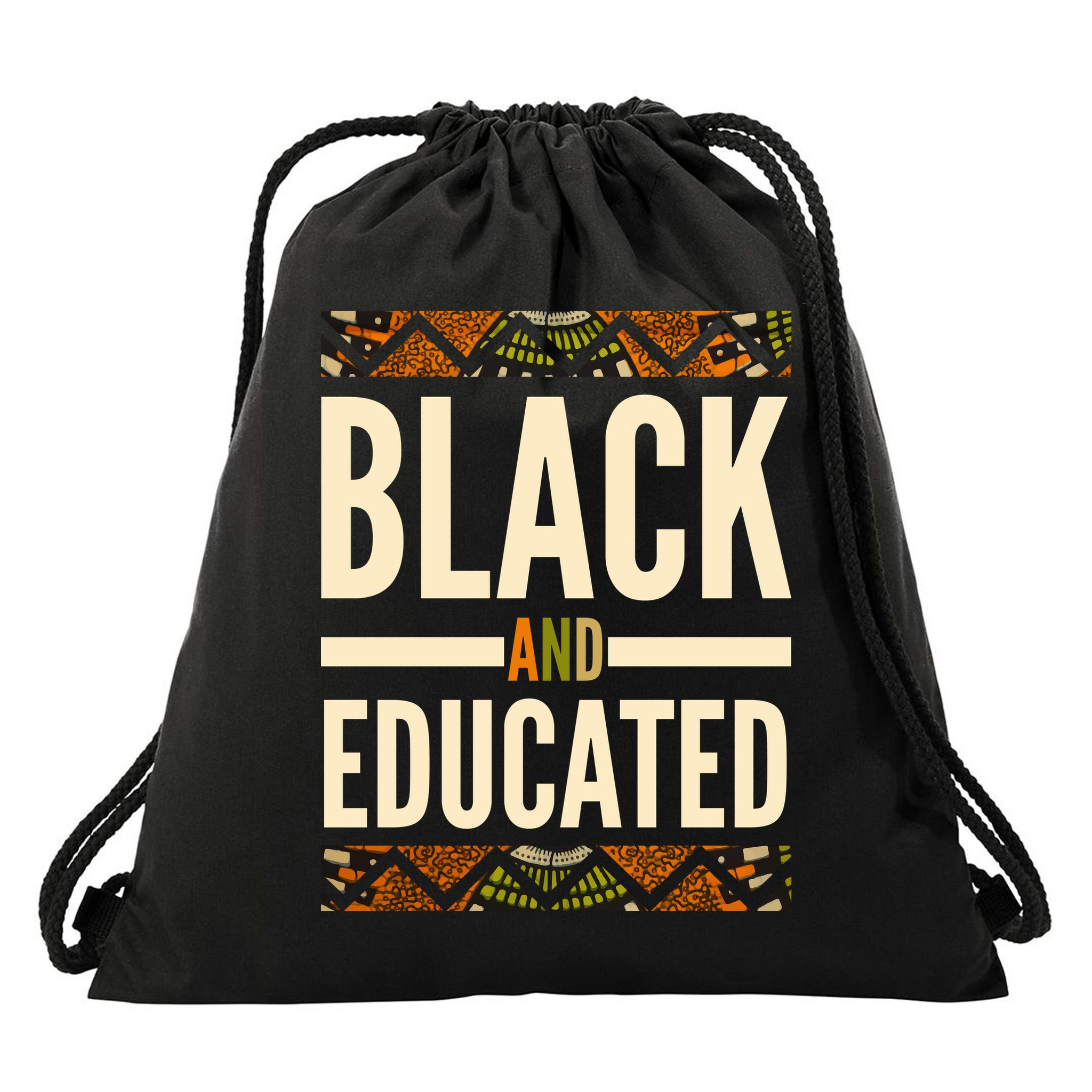 Black And Educated History African Pride  Drawstring Bag