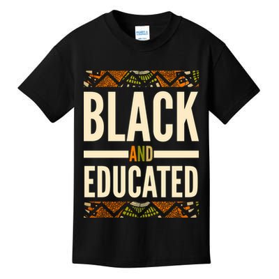 Black And Educated History African Pride  Kids T-Shirt