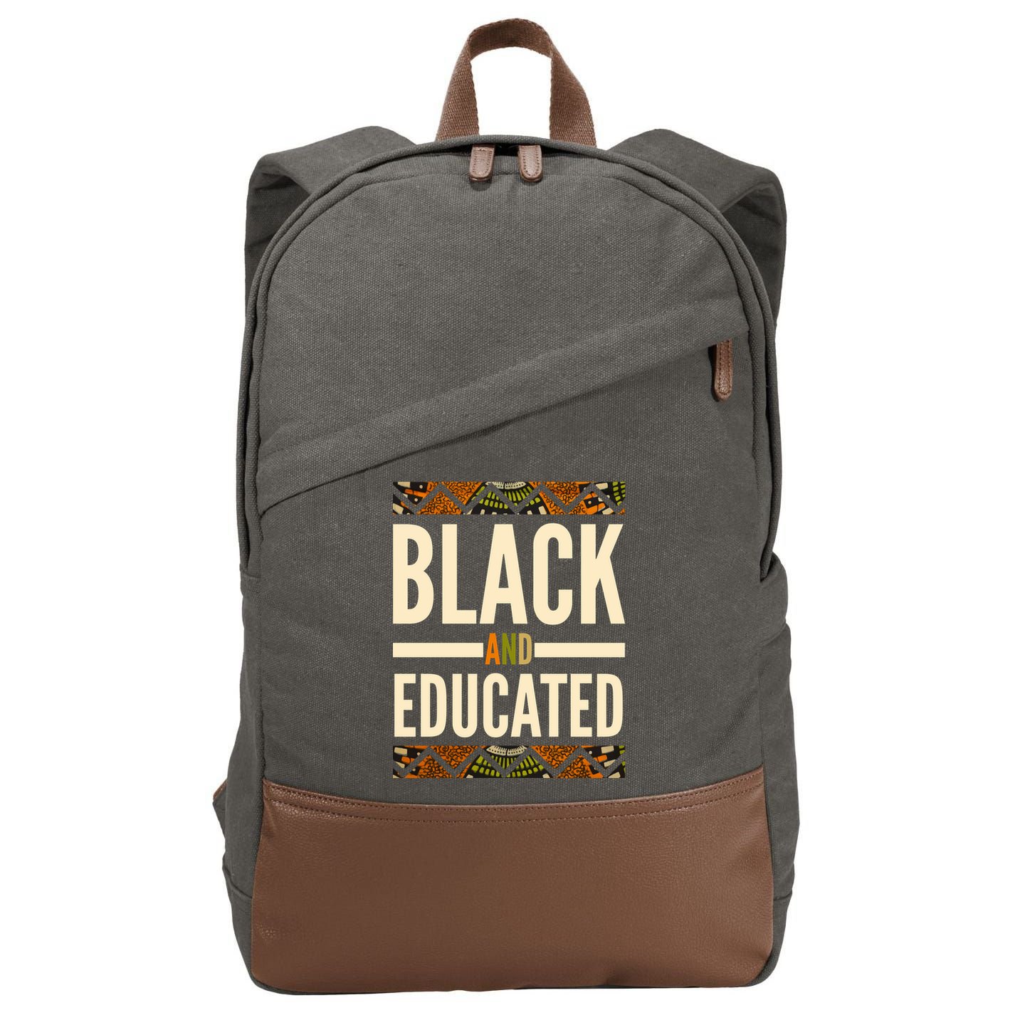 Black And Educated History African Pride  Cotton Canvas Backpack