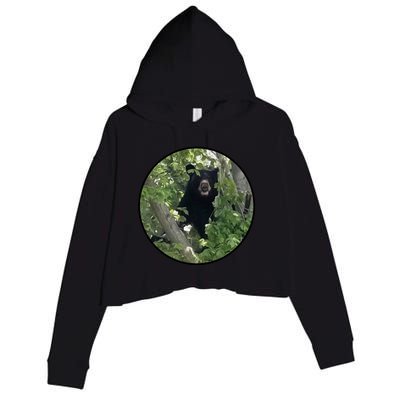 Black Bear Wilderness Crop Fleece Hoodie