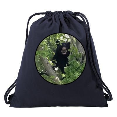 Black Bear Wilderness Drawstring Bag