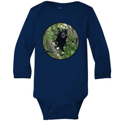 Black Bear Wilderness Baby Long Sleeve Bodysuit