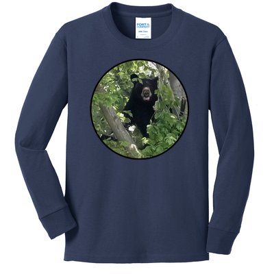 Black Bear Wilderness Kids Long Sleeve Shirt