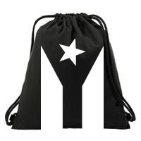 Black Boricua Flag Protest Drawstring Bag