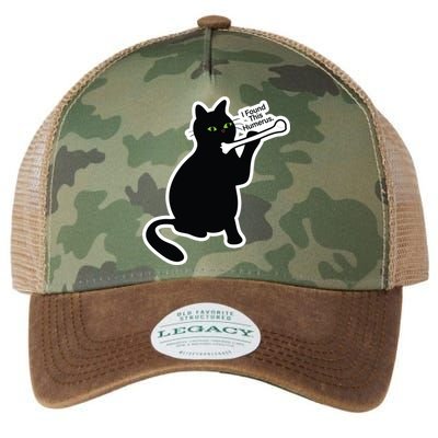 Black Cat I Found This Humerus Funny Legacy Tie Dye Trucker Hat