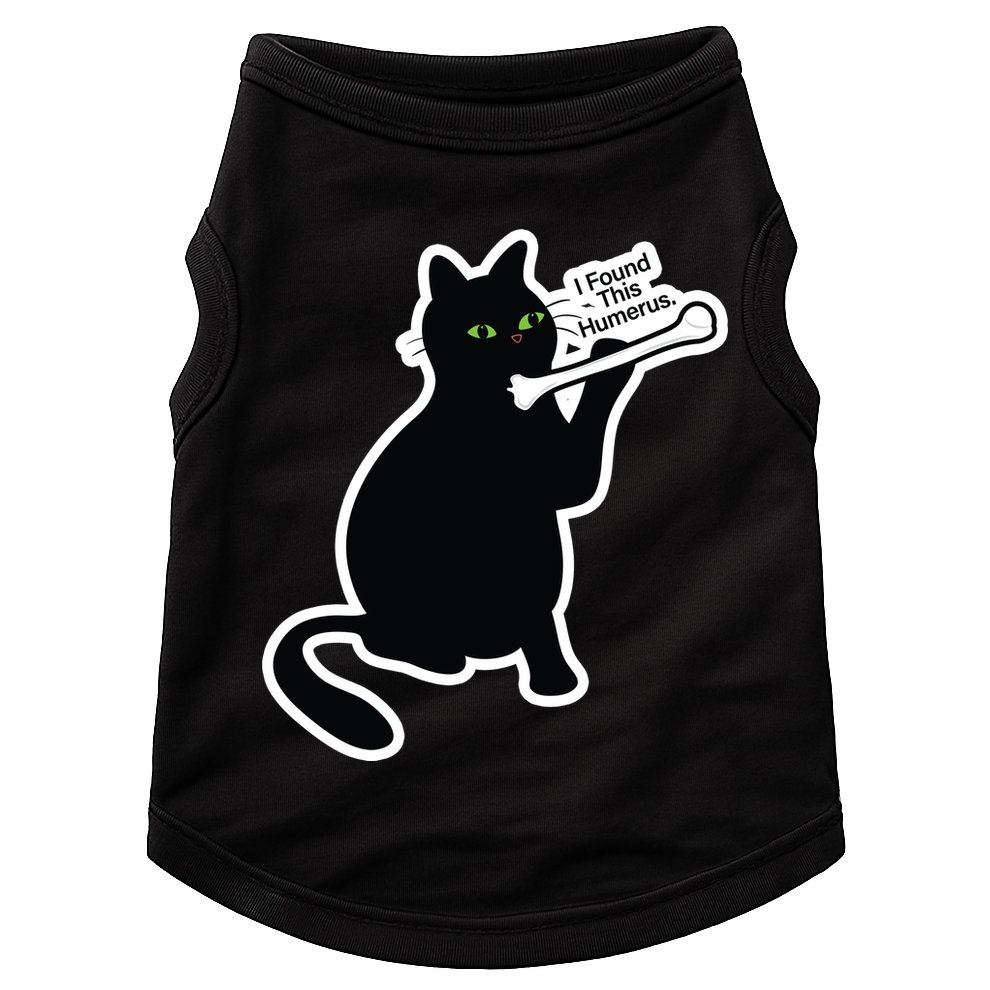 Black Cat I Found This Humerus Funny Doggie Tank