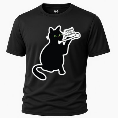Black Cat I Found This Humerus Funny Performance Shirt