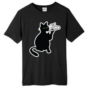 Black Cat I Found This Humerus Funny Tall Fusion ChromaSoft Performance T-Shirt