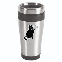 Black Cat I Found This Humerus Funny 16oz Travel Tumbler