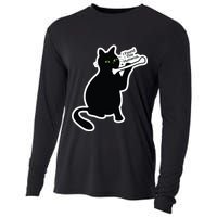 Black Cat I Found This Humerus Funny Cooling Performance Long Sleeve Crew