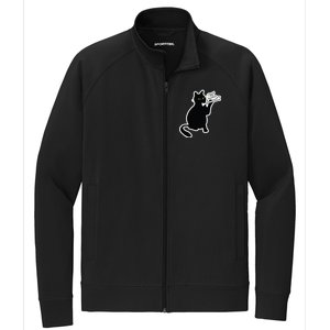 Black Cat I Found This Humerus Funny Stretch Full-Zip Cadet Jacket