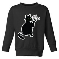 Black Cat I Found This Humerus Funny Toddler Sweatshirt