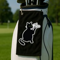 Black Cat I Found This Humerus Funny Golf Towel