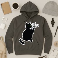 Black Cat I Found This Humerus Funny Hoodie