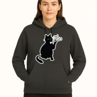 Black Cat I Found This Humerus Funny Hoodie